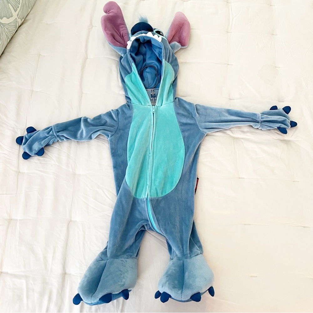 Disney Stitch Blue and Teal Plush Hooded Costume